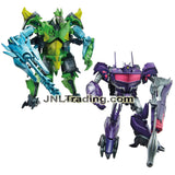 Year 2013 Transformers Beast Hunters Predacon Rising Series 2 Pack Commander Class 4 Inch Tall Figure - BOMBSHOCK (Beetle) and SHOCKWAVE (Tank)