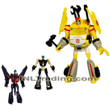 Year 2008 Transformer Animated Series 3 Pack Figure Set - Deluxe Class RESCUE RATCHET with Tools Accessory Plus Legend Class PROWL and STARSCREAM