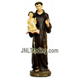 Giovanni Catholic Religious Church Home Decor Resin Sculpture 16 Inch Saint Figurine Christian Statue - St. Anthony of Padua with Infant Jesus