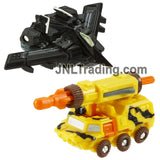 Year 2005 Transformers Cybertron Series 2 Pk Mini-Con Class 2.5 Inch Tall Figure- RAZORCLAW (Jet) Vs STEAMHAMMER (Mobile Missile Launcher)