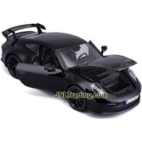 Maisto Special Edition Series 1:18 Scale Die Cast Car Set - Black Sports Coupe PORSCHE 911 GT3 with Spoiler and Display Base