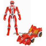 Year 2006 Power Rangers Operation Overdrive Series 5.5 Inch Tall Figure - RED TURBO BATTLIZED POWER RANGER with Battle Gear