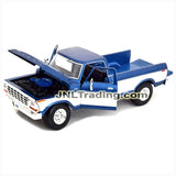 Maisto Special Edition Series 1:18 Scale Die Cast Car Set - Blue 1970 FORD F150 Pick-Up Truck with Display Base