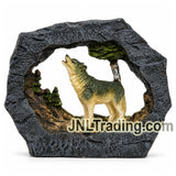 Regal Elites Vista Rock Series 4 Inch Long Wildlife Sculpture - HOWLING WOLF (Dim: 4" x 3-1/4" x 1")
