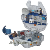 Year 2015 Star Wars Galactic Heroes Series Vehicle Playset - MILLENNIUM FALCON with R2-D2, Chewbacca and Han Solo Figure