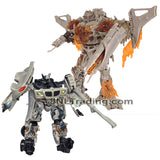 Year 2008 Transformers Movie SCREEN BATTLES Series Figure Set - BATTLE OVER MISSION CITY with Voyager MEGATRON and Deluxe FINAL BATTLE JAZZ