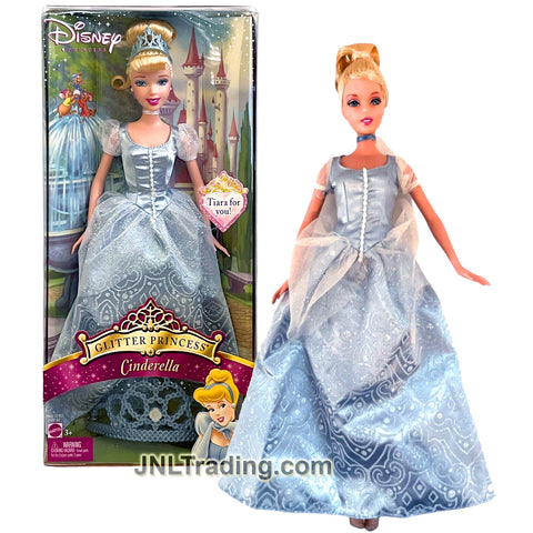 Year 2005 Disney Glitter Princess Series 12 Inch Doll - CINDERELLA J0143 with Tiara and Necklace