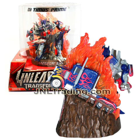 Year 2007 Transformers Movie Series 6.5" Tall Turnarounds Double Sided Sculpture Figure - OPTIMUS PRIME