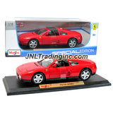 Maisto Special Edition Series 1:18 Scale Die Cast Car - Red Color Sports Car FERRARI 348ts with Display Base (Car Dimension: 9" x 4" x 3")