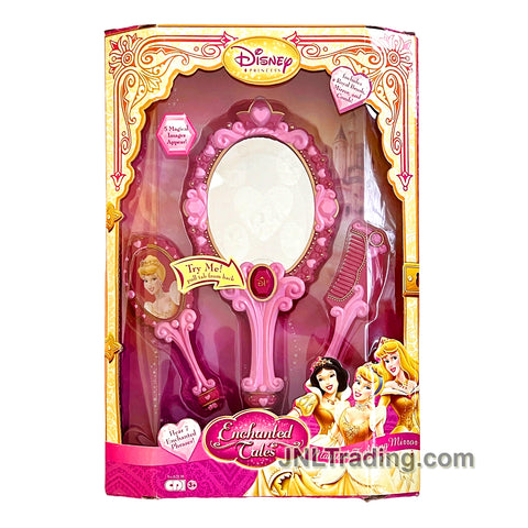 Year 2007 Disney Princess Enchanted Tales Magical Talking Mirror Set with Royal Brush and Comb