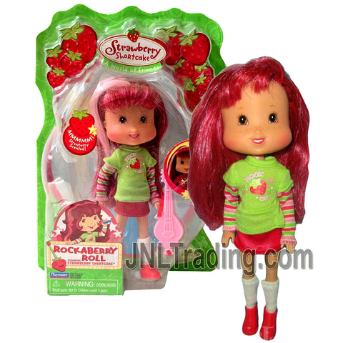 Year 2007 Strawberry Shortcake 7 Inch Doll - ROCKABERRY ROLL with Strawberry Scent and Guitar