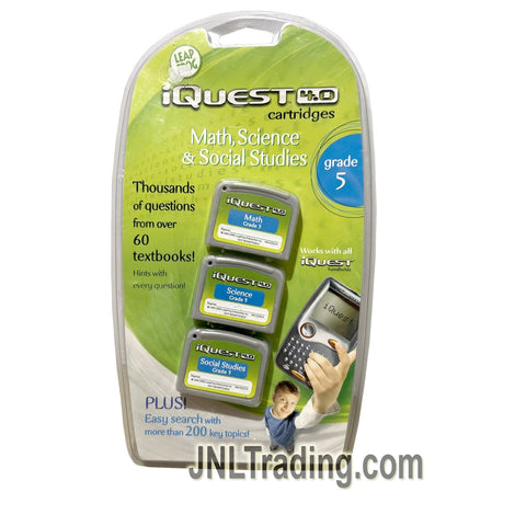 Year 2006 Leap Frog iQuest 4.0 Cartridges Grade 5 Math, Science &amp; Social Studies