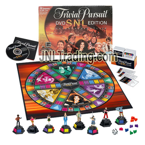 Year 2004 Trivial Pursuit DVD SNL Edition with 8 Tokens, Gameboard, DVD and 24 Scoring Wedges