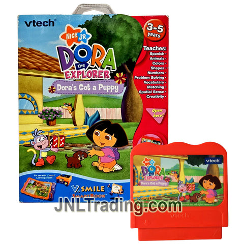 Year 2007 VTech V.Smile Smart Book Cartridge Nick Jr Dora the Explorer DORA'S GOT A PUPPY