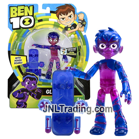 Year 2018 Cartoon Network Ben 10 Series 4 Inch Tall Figure - GLITCH BEN with Hover Board