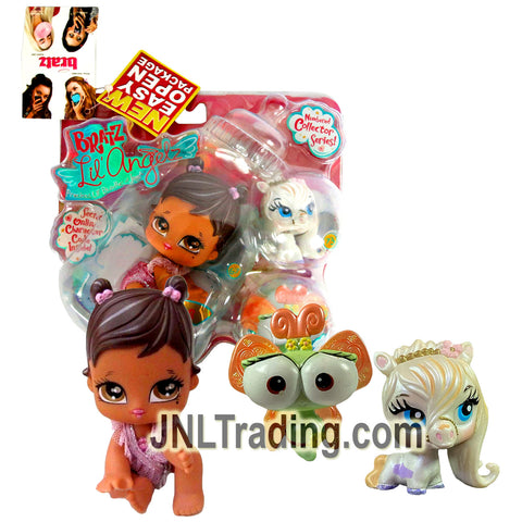 MGA Entertainment Bratz Lil Angelz Special Edition Series 4 Inch Doll with 2 Pets Set - YASMIN (#67), White Pony Horse (#73) and Butterfly (#230)