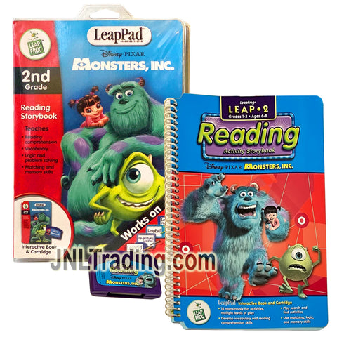 Year 2001 LeapPad Learning System 2nd Grade Interactive Book and Cartridge - Disney Pixar MONSTERS, INC.