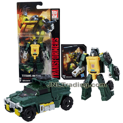 Year 2016 Transformers Titans Return Series Legends Class 4 Inch Tall Robot Figure - BRAWN with Card (All Terrain Vehicle ATV)