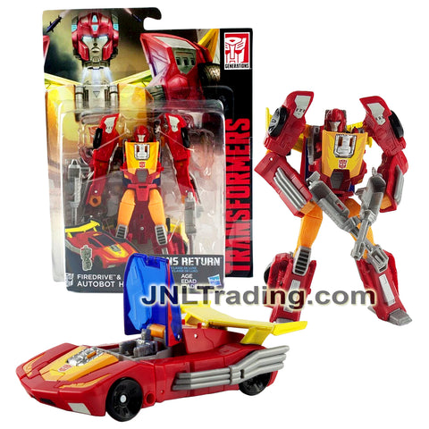Year 2016 Transformers Titans Return Series Deluxe Class 5.5 Inch Tall Figure - FIREDRIVE and AUTOBOT HOT ROD with Blasters and Card (Race Car)