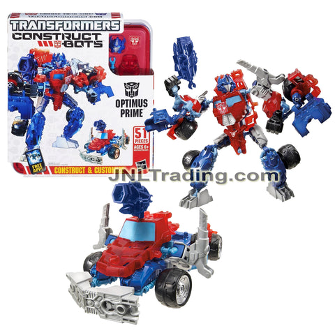 Year 2013 Transformers Construct-Bots Series 6 Inch Tall Elite Class Figure - Autobot OPTIMUS PRIME with Vehicle Mode as Rig Truck (51 Pcs)