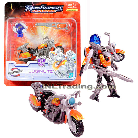 Year 2007 Transformers UNIVERSE Series Scout Class 5 Inch Tall Figure - LUGNUTZ with Exhaust Pipe Rifle & Cyber Planet Key (Motorcycle)