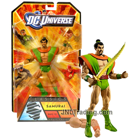 Year 2011 DC Universe Wave 18 Classics Series 6 Inch Tall Figure #5 - SAMURAI with Wind Katana Sword Plus APACHE CHIEF's Left Arm