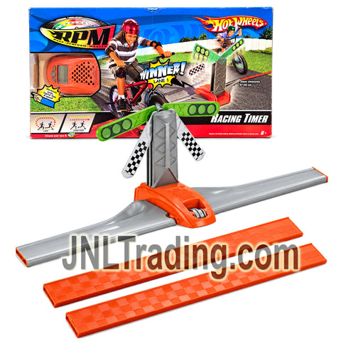 Year 2006 Hot Wheels RPM Electronic Racing Set - RACING TIMER K9823 with LCD Display, Voice Announcements and Flag Tower for Bike or Foot Races
