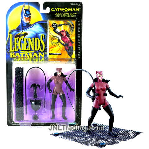 Year 1994 Legends of Batman Series 5 Inch Tall Action Figure - CATWOMAN with Quick-Climb Claw and Capture Net Plus Official Collector's Card
