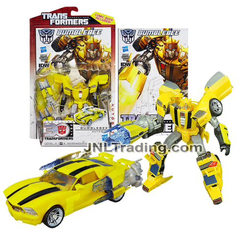 Year 2012 Transformers Generations Thrilling 30 Series Deluxe Class 6 Inch Tall Figure - BUMBLEBEE with Stinger Blaster and Comic (Sports Car)