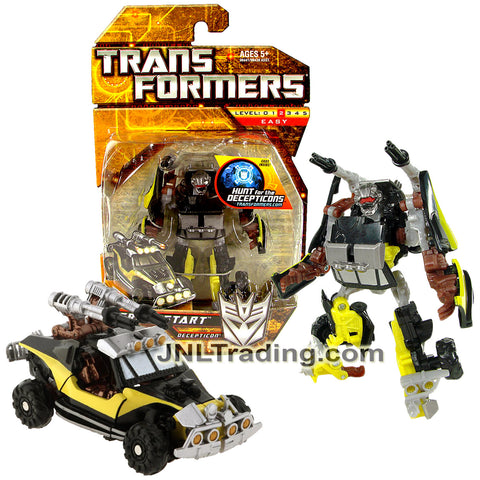 Year 2010 Transformers Hunt for the Decepticons Series Scout Class 4 Inch Tall Figure - Decepticon CRANKSTART (Dune Buggy)