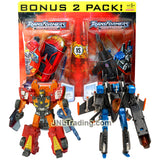 Year 2007 Transformers Cybertron Universe Series 2 Pack Deluxe Class 6 Inch Tall Figure Set - OPPOSITE ATTACK - EXCELLION vs THUNDERCRACKER