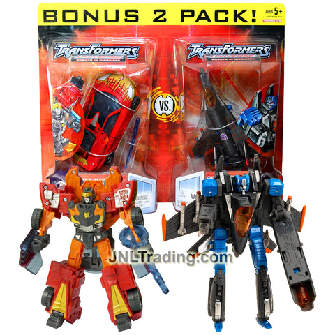 Year 2007 Transformers Cybertron Universe Series 2 Pack Deluxe Class 6 Inch Tall Figure Set - OPPOSITE ATTACK - EXCELLION vs THUNDERCRACKER