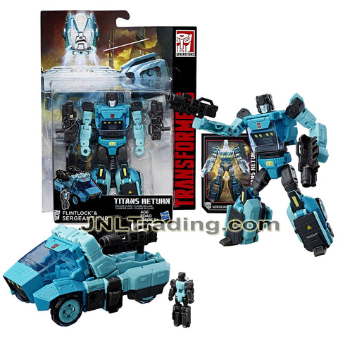 Year 2016 Transformers Titans Return Series Deluxe Class 5.5 Inch Figure - FLINTLOCK & SERGEANT KUP with Twin Blasters and Card (Truck)
