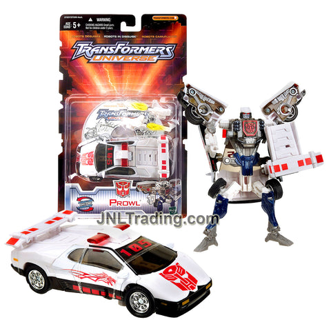 Year 2003 Transformers UNIVERSE Deluxe Class 6 Inch Tall Figure - Autobot PROWL with 2 Shoulder Mounted Rocket Launcher and Movie CD (Police Car)