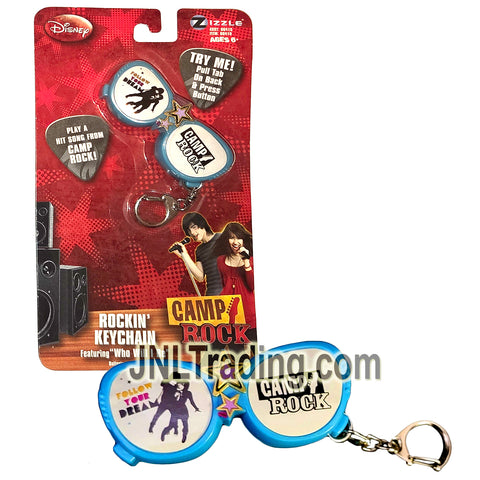Year 2008 Disney Camp Rock ROCKIN' KEYCHAIN - GLASSES with Camp Rock Song "Who Will I Be"