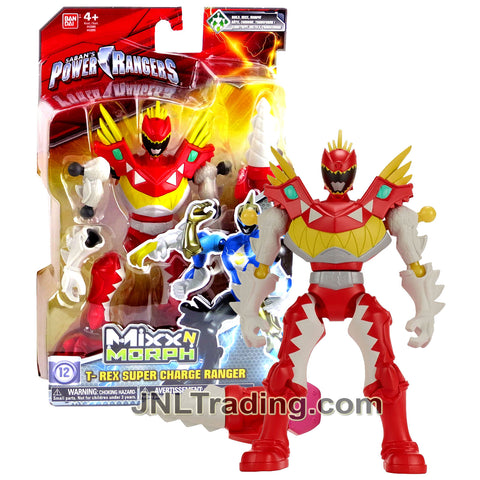Year 2015 Saban's Power Rangers Mixx N Morph Series 7 Inch Tall Action Figure - T-REX SUPER CHARGE RANGER with Drill Hand