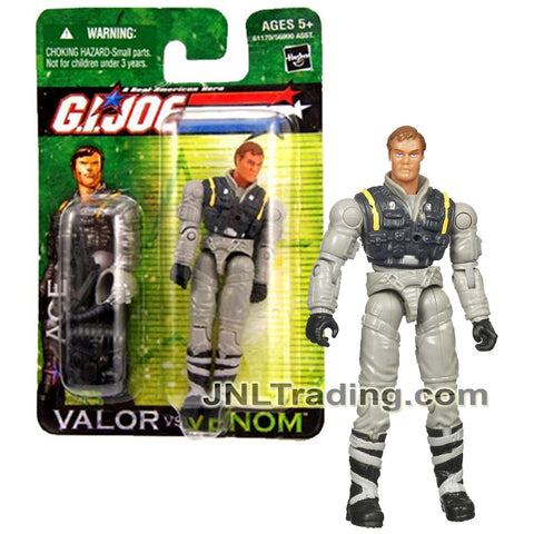 Year 2004 GI JOE A Real American Hero Valor vs. Venom 4 Inch Figure - Counter Intelligence Agent ACE with Gun, Grenade Launcher Rifle and Helmet