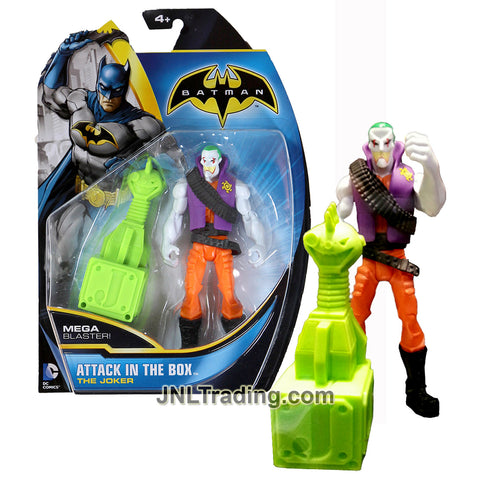Year 2012 DC Comics Batman Animated Series 6 Inch Tall Action Figure - Attack in the Box THE JOKER with Mega Blaster