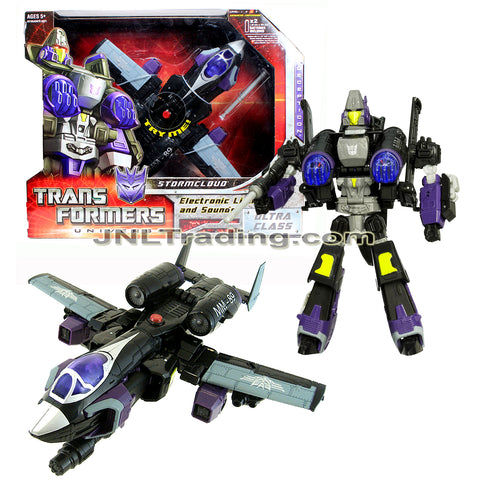 Year 2008 Transformers Universe Classic Series Ultra Class 9 Inch Tall Electronic Figure - Decepticon STORMCLOUD with Light and Sounds (Fighter Jet)