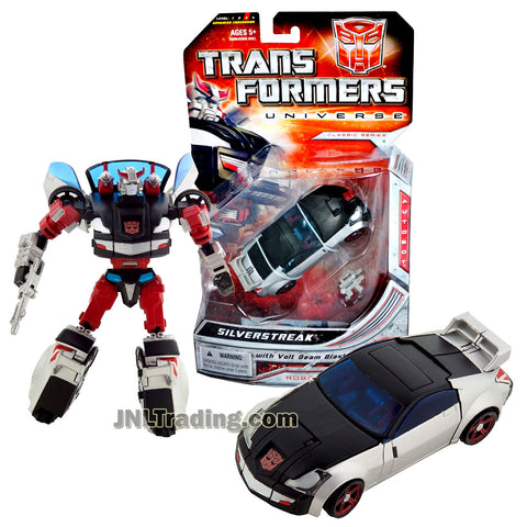 Year 2008 Transformer Universe Classic Series Deluxe Class 6 Inch Tall Figure - Autobot SILVERSTREAK with Volt Beam Blaster (Vehicle Mode: Sports Car)