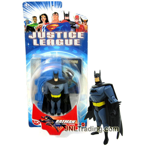 Year 2002 DC Comics Justice League Series 5 Inch Tall Action Figure - BATMAN with Display Base and Collectible Hologram Card