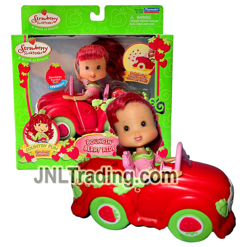 Year 2007 Strawberry Shortcake Vehicle Set BOUNCIN' BERRY RIDE with STRAWBERRY SHORTCAKE Scented Doll