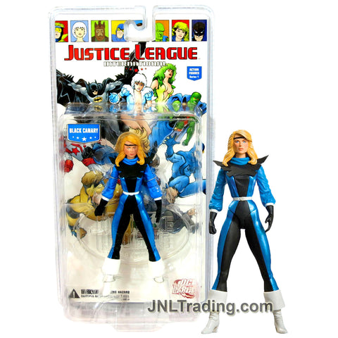 Year 2008 DC Direct Justice League International 6.5 Inch Tall Figure - BLACK CANARY with Multiple Points of Articulation and Display Base
