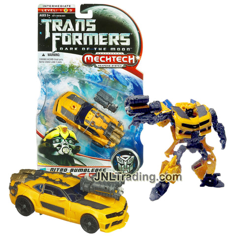 Year 2010 Transformers Dark of the Moon Series Deluxe Class 6 Inch Tall Figure -  NITRO BUMBLEBEE with Boost Engine Cannon (Camaro Concept)