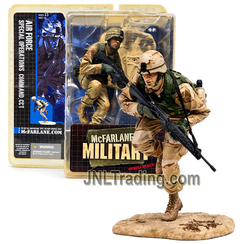 Year 2005 McFarlane’s Military Debut Series 6" Action Figure AIR FORCE Special Operations Command CCT with Gear, Rifle/Grenade Launcher & Display Base