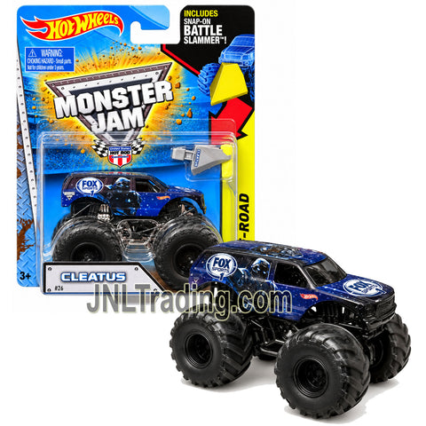 Year 2014 Hot Wheels Monster Jam OFF-ROAD Series 1:64 Scale Die Cast Truck - CLEATUS (CFT49) with Snap-On Battle Slammer (3.5" L x 2.25" W x 2.5" H)