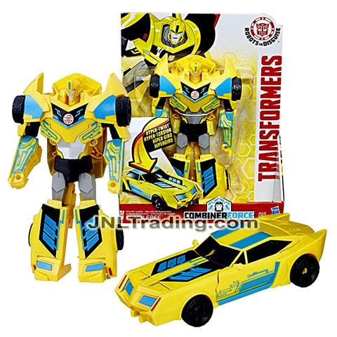 Year 2016 Transformers Robots In Disguise Combiner Force 3 Steps Change Series 8 Inch Tall Figure - POWER SURGE BUMBLEBEE (Vehicle Mode: Sports Car)