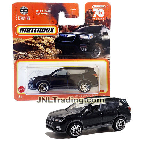 Year 2023 Matchbox MBX Metal Lifetime Series 1:64 Scale Die Cast Metal Car #88 - Black Compact SUV 2019 SUBARU FORESTER HXD44