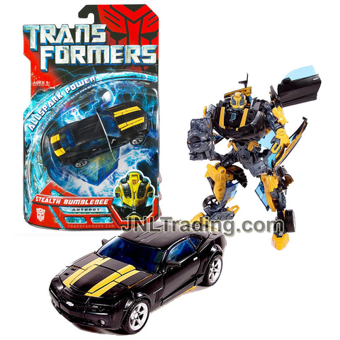 Year 2007 Transformers Movie All Spark Power Series Deluxe Class 6 Inch Tall Figure - STEALTH BUMBLEBEE with Cannon Blade (Camaro Concept)