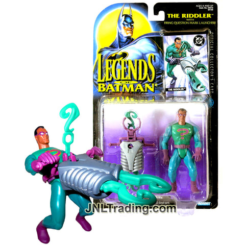 Year 1995 Legends of Batman Series 5 Inch Tall Action Figure - THE RIDDLER with Question Mark Launcher and 2 Question Mark Missiles